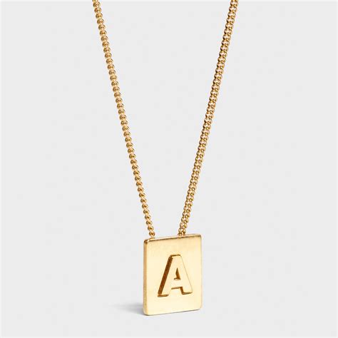 celine initial necklace bamboo